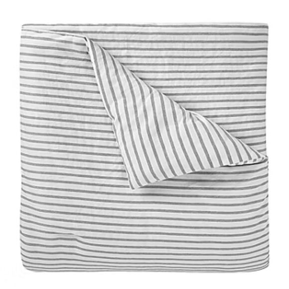 Home Expressions Grey Heathered Stripe Reversible King Set - Picture 7 of 9